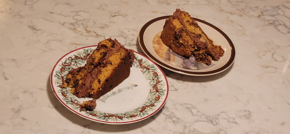 Chocolate Chip Crumb Cake Slice